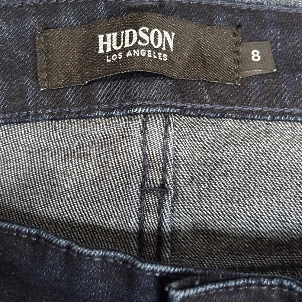 Hudson Jeans Straight Leg Mid Rise Denim Dark Wash Stretch‎ Womens Size 8/30x29